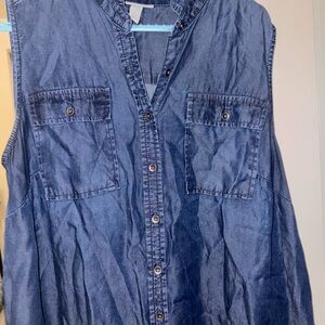 Materinity denim maxi dress